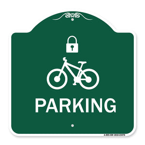 Parking (With Cycle and Lock Symbol)