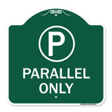 Parallel Parking Only Sign with Graphic