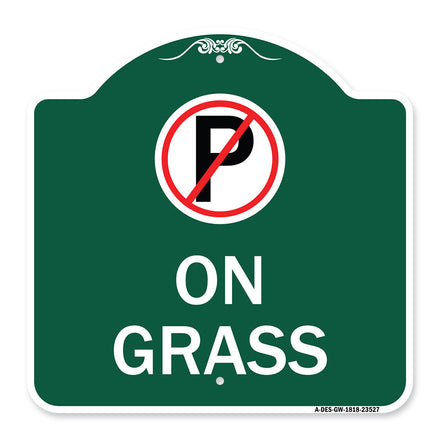 On Grass (With No Parking Symbol)