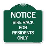 Notice Sign Bike Rack for Residents Only