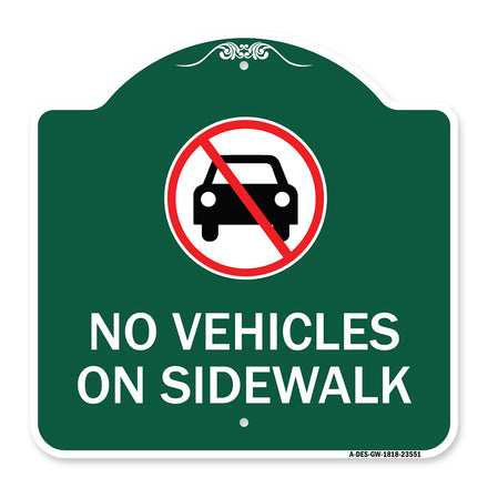 No Vehicles on Sidewalk