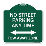 No Street Parking Anytime Tow Away Zone (With Bidirectional Arrow)