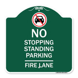 No Stopping Standing Fire Lane with Graphic