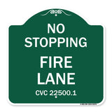 No Stopping Fire Lane - Refer to CVC 22500.1