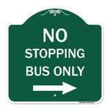 No Stopping Bus Only with Arrow (Right)