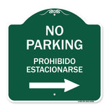 No Parking Prohibido Estacionarse (With Left Arrow)