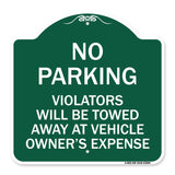 No Parking Violators Towed Away at Owner's Expense