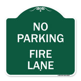 No Parking Fire Lane with Striped Border