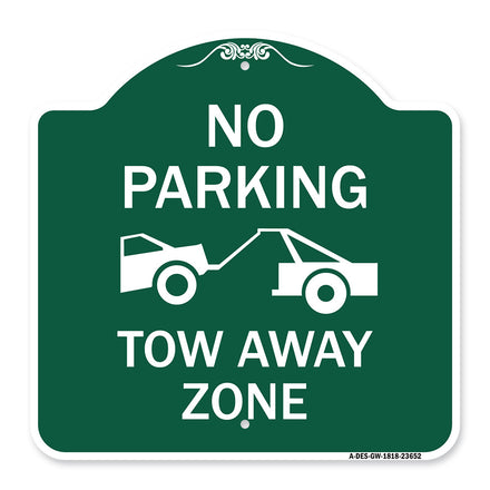 No Parking Tow Away Zone (Tow Truck Symbol)