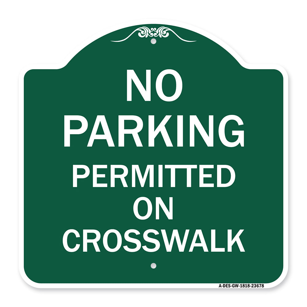 No Parking Permitted on Crosswalk