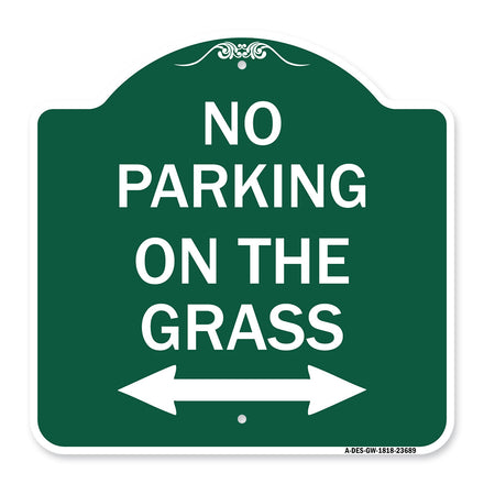 No Parking on the Grass (With Bidirectional Arrow