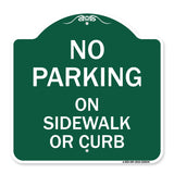 No Parking on Sidewalk or Curb
