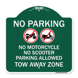 No Parking No Motorcycle No Scooter Parking Allowed Tow Away Zone (With Graphic)