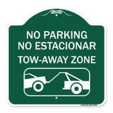 No Parking No Estacionar Tow Away Zone (With Graphic) Directional Arrow) Tacionamiento Zona De Cargamento