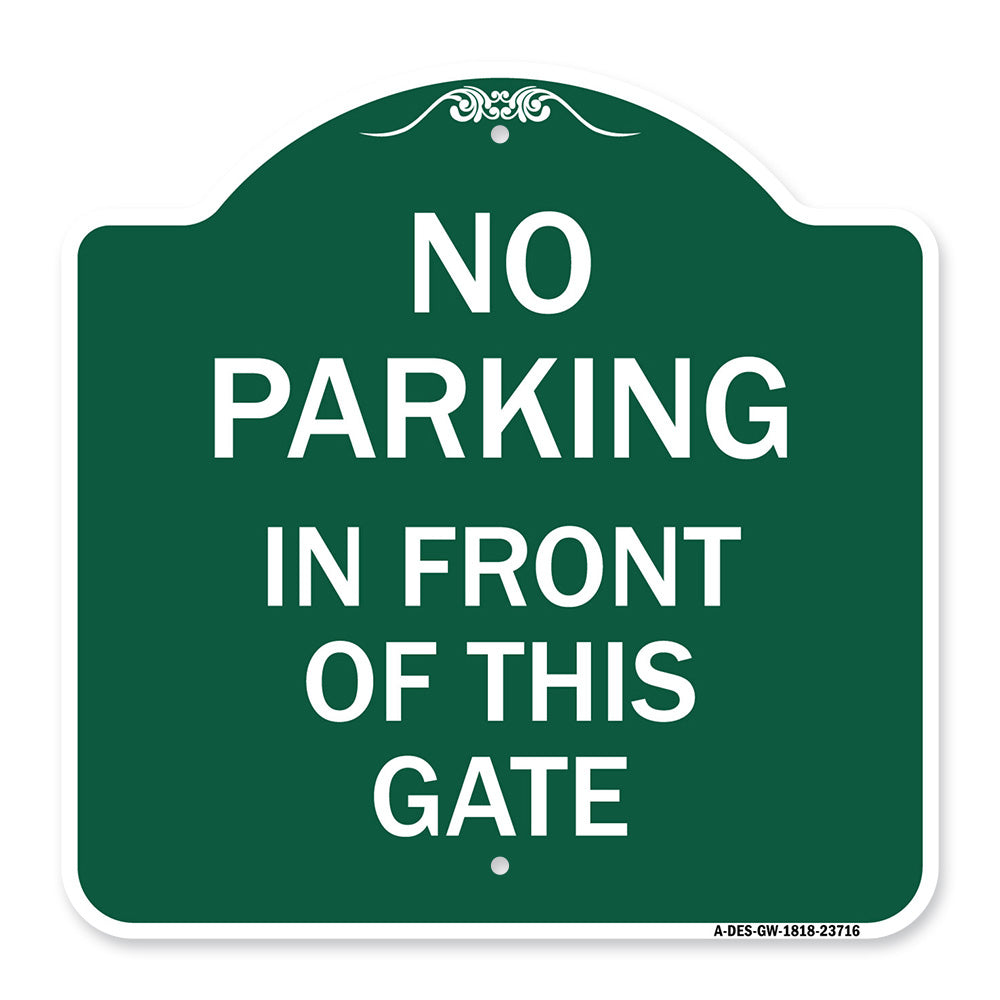 No Parking in Front of This Gate