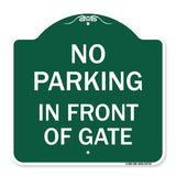 No Parking in Front of Gate