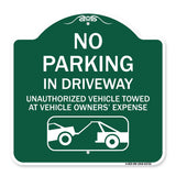 No Parking in Driveway Unauthorized Vehicles Towed