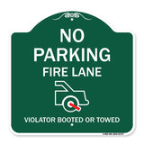 No Parking Fire Lane (With Graphic) Violators Booted or Towed