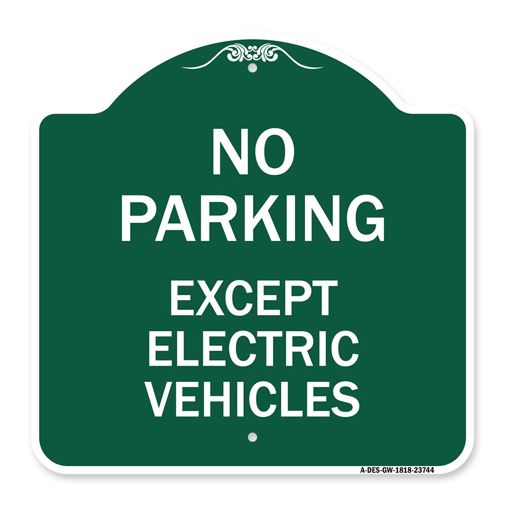 No Parking Except Electric Vehicles