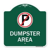 No Parking Dumpster Area