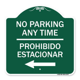 No Parking Anytime Prohibido Estacionar (With Left Arrow)