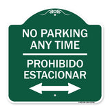 No Parking Anytime Prohibido Estacionar (With Bidirectional Arrow)
