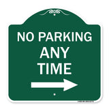 No Parking Anytime with Right Arrow