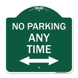 No Parking Anytime with Bidirectional Arrow