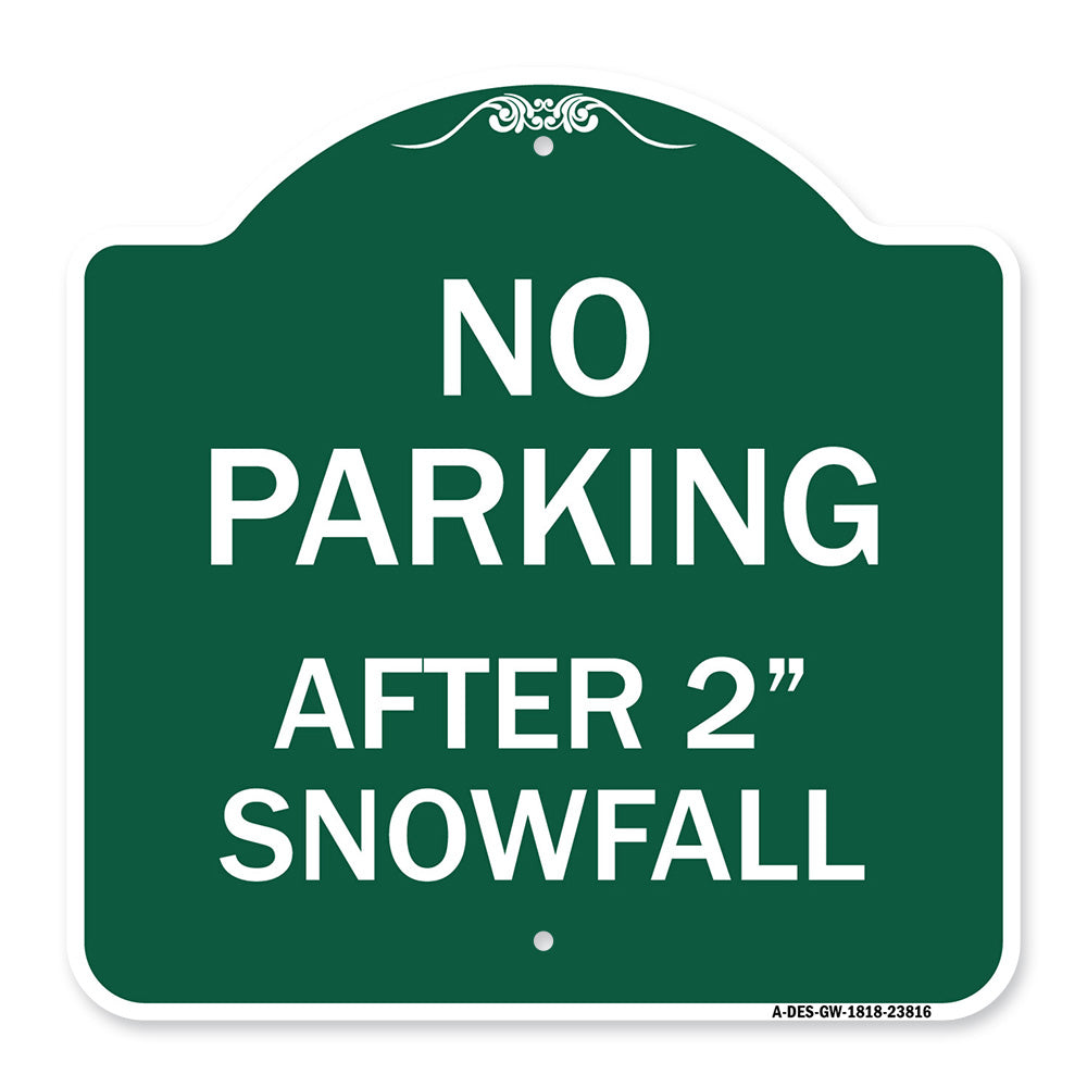 No Parking - After 2 Snowfall