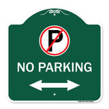 No Parking (No Parking Symbol and Arrow Pointing Left and Right)