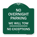 No Overnight Parking We Will Tow - No Exceptions