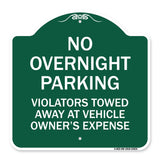 No Overnight Parking Violators Towed Away at Vehicle Owner's Expense