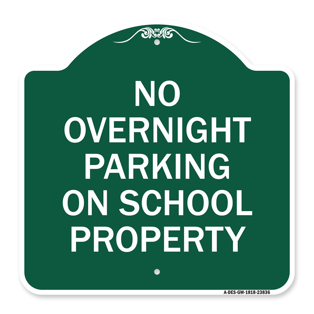 No Overnight Parking on School Property
