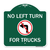 No Left Turn for Trucks with Graphic