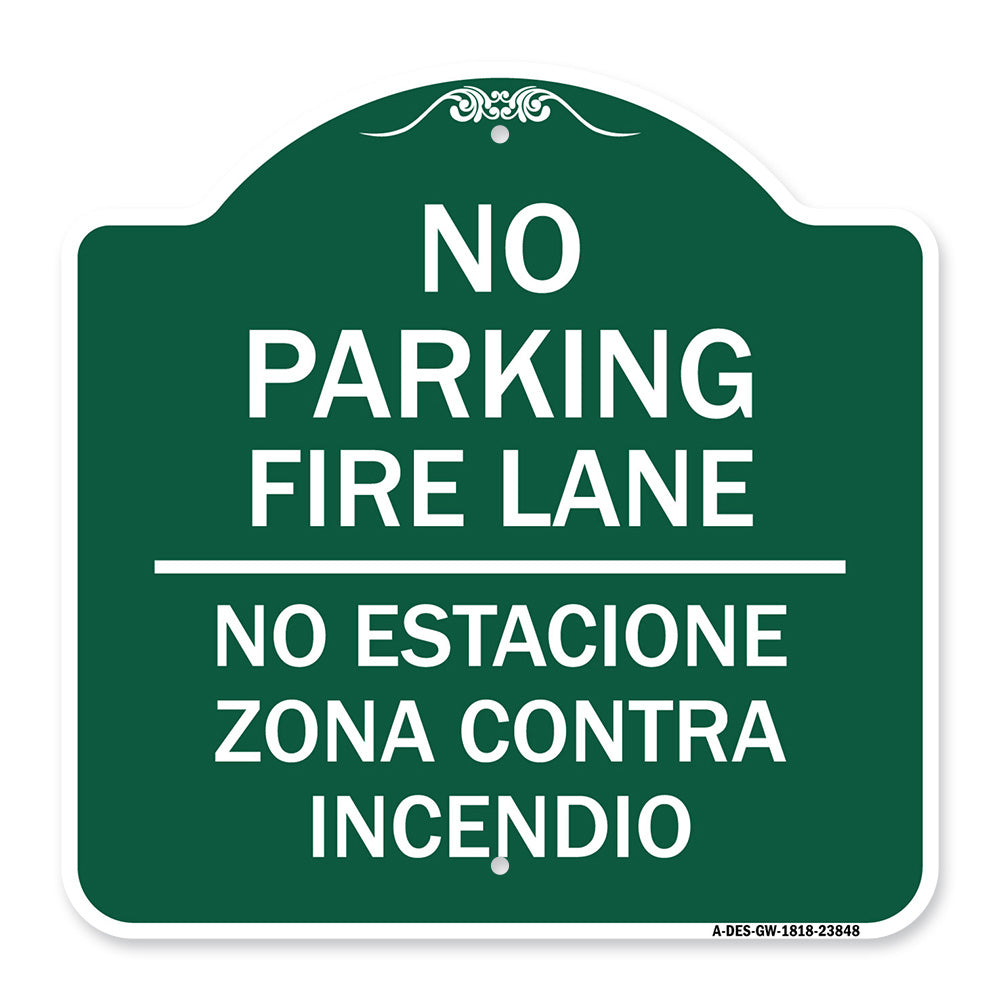 No Estacione Zona Contra Incendio
