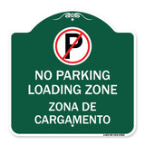 Loading Zone Zona De Cargamento (With No Parking Symbol)