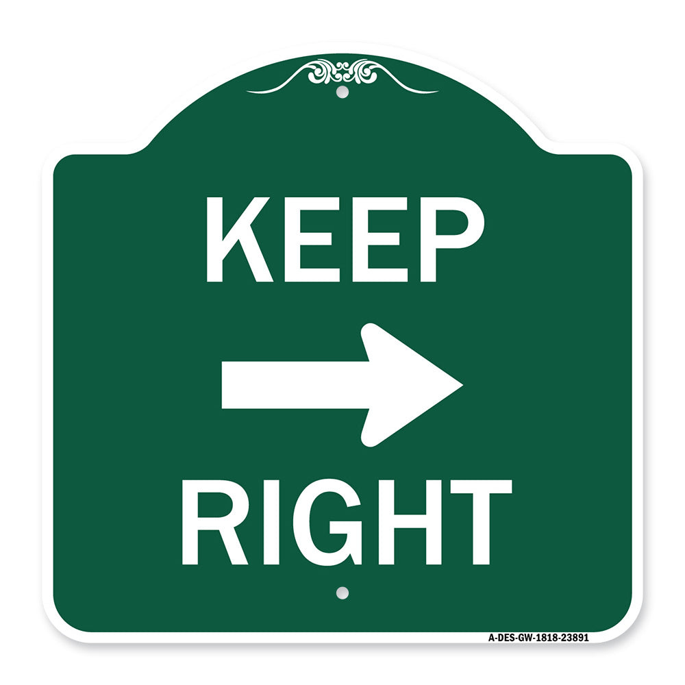 Keep Right Sign (Right Arrow)