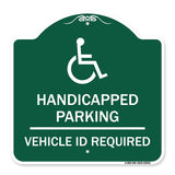 Handicapped Parking - Vehicle Id Required - (Handicapped Symbol)