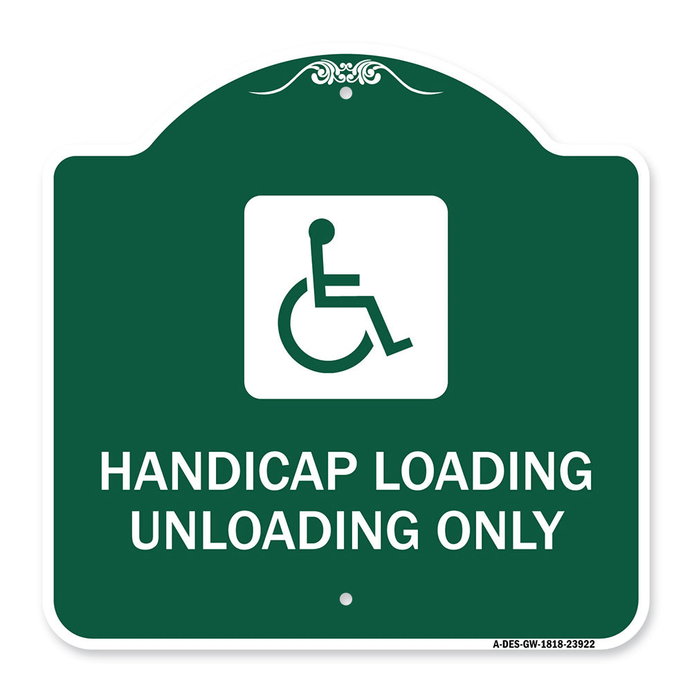 Handicap Loading Unloading Only (With Handicap Symbol)