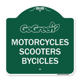 Go Green Sign Go Green - Motorcycles Scooters Bicycles