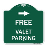 Free Valet Parking with Right Arrow