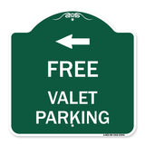 Free Valet Parking with Left Arrow