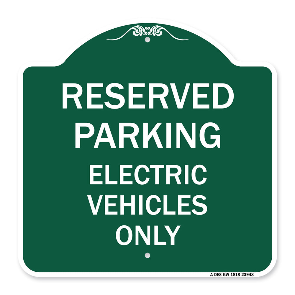 For Electrical Cars Reserved Parking - Electric Vehicles Only