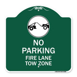Fire Lane Tow Zone with Graphic