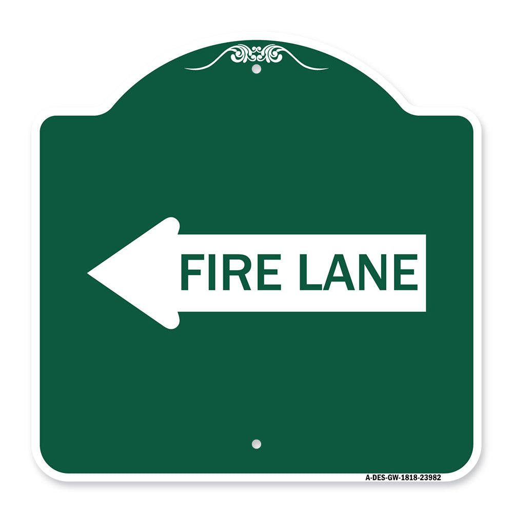Fire Lane Left Arrow