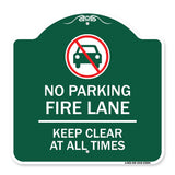 Fire Lane Keep Clear at All Times with Graphic