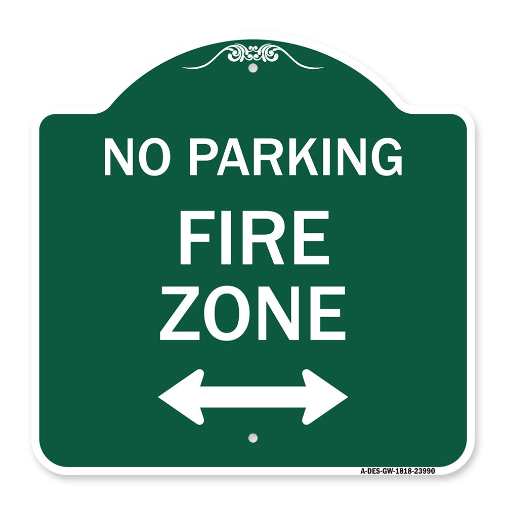 Fire Lane with Bidirectional Arrow