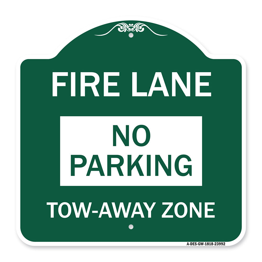Fire Lane Sign No Parking Tow-Away Zone