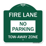 Fire Lane Sign No Parking Tow-Away Zone