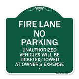 Fire Lane No Parking Unauthorized Vehicles Will Be Ticketed Towed at Owners Expense